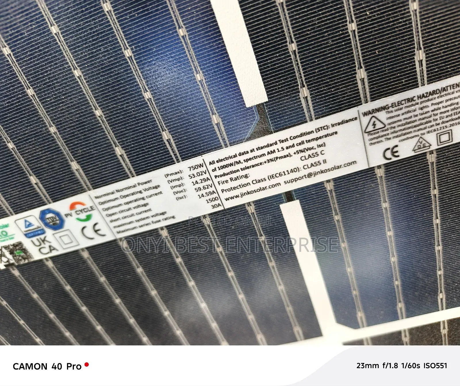 Jinko Bifacial Panels 750watts 48v Available Now