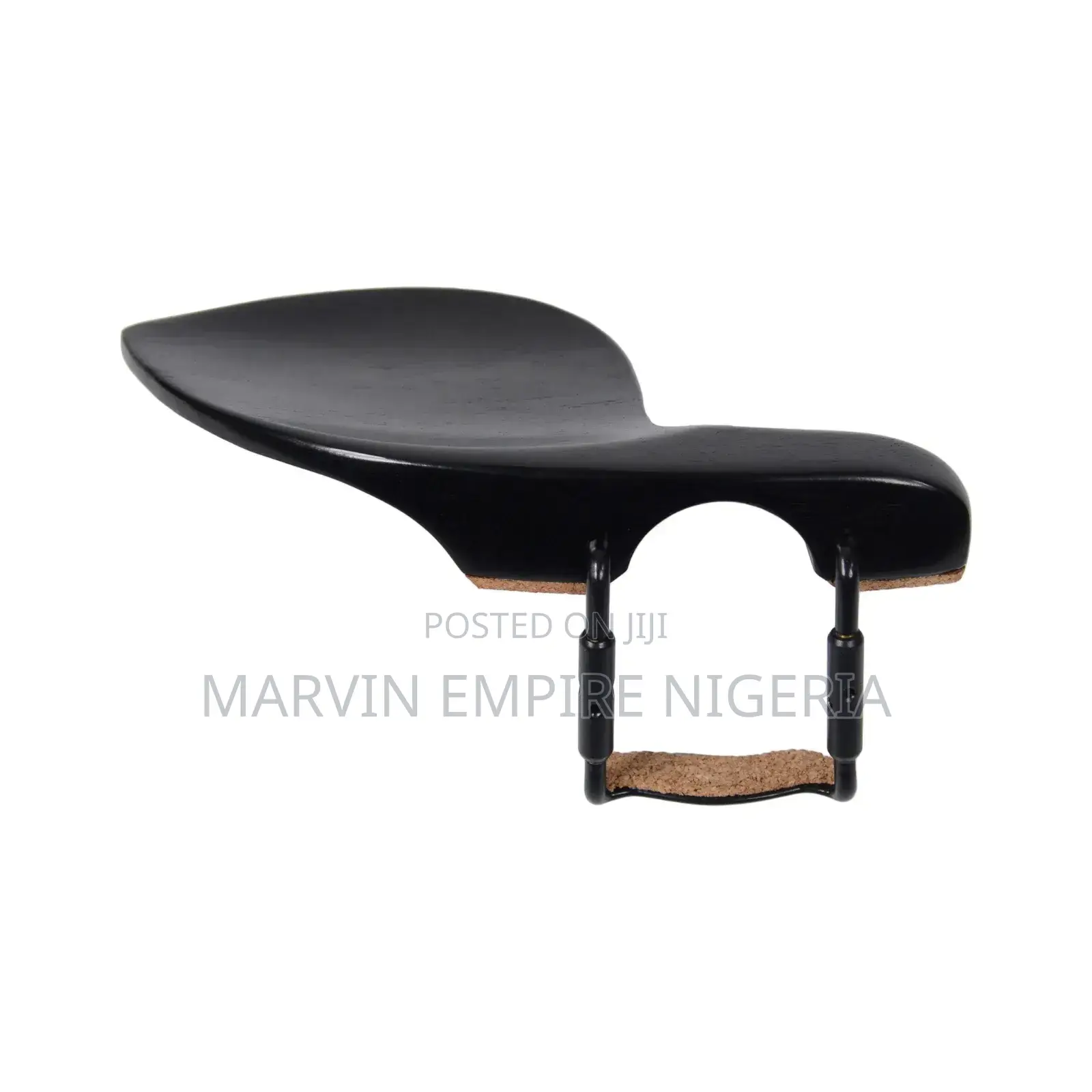 Ebony Violin Chin Rests With Black Hardware 1/4, 3/4, 4/4