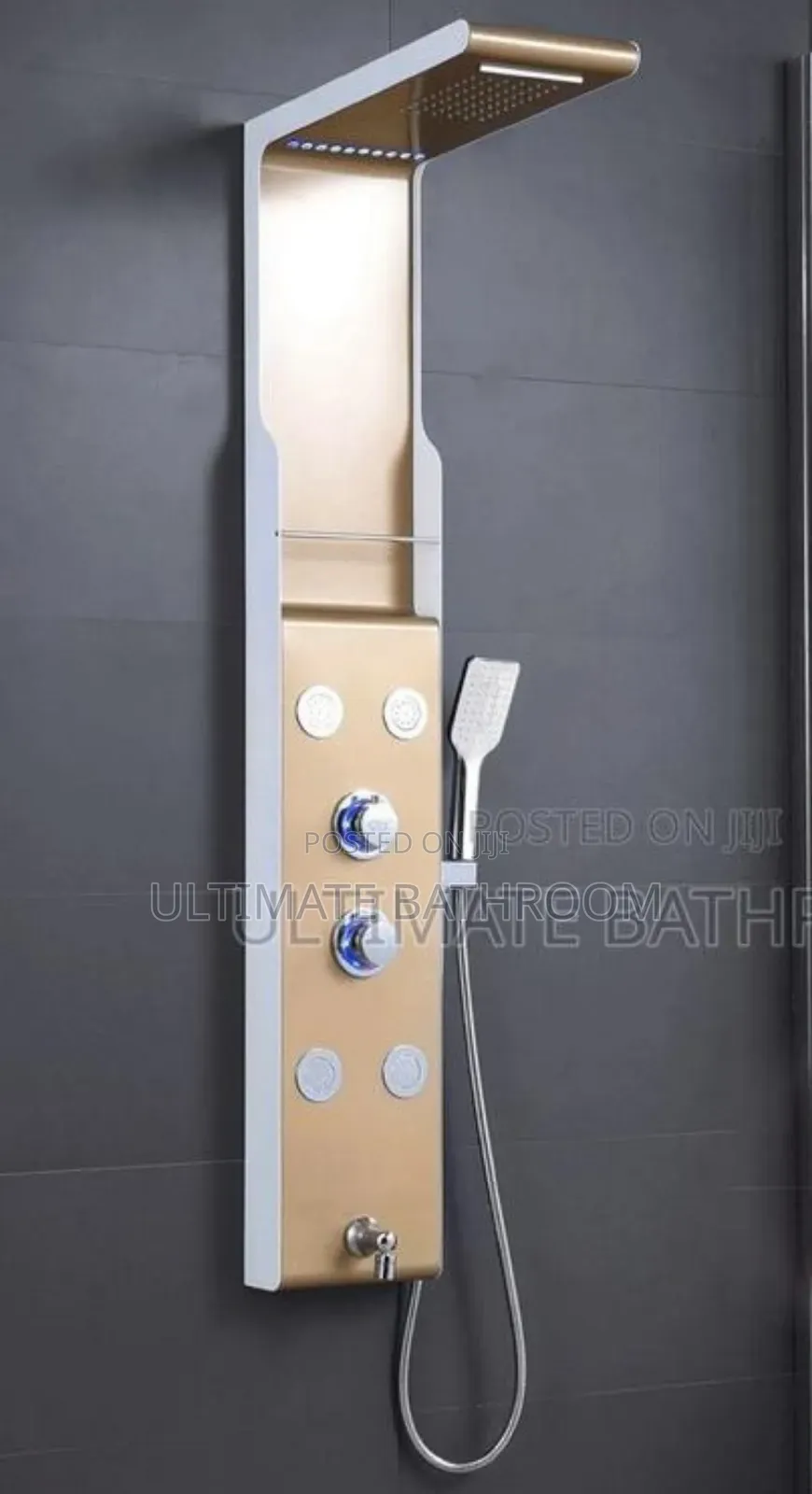 5503 High Quality Gold Power Shower With Temperature Display