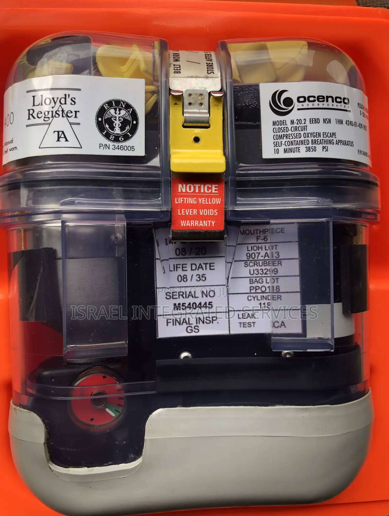 Emergency Escape Breathing Device Ocenco M-20.2 Eebd