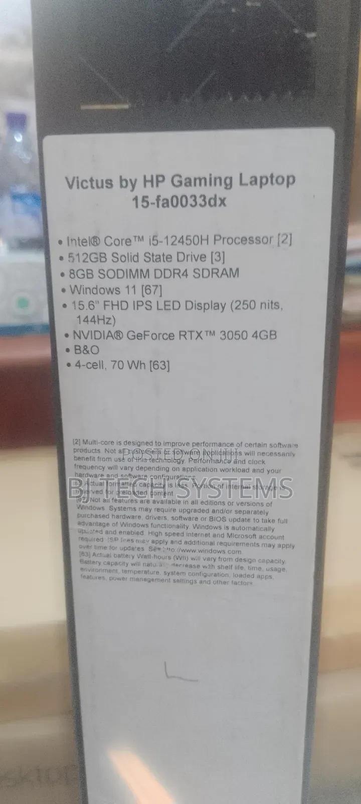 New Laptop HP Victus 15 8GB Intel Core I5 SSD 512GB