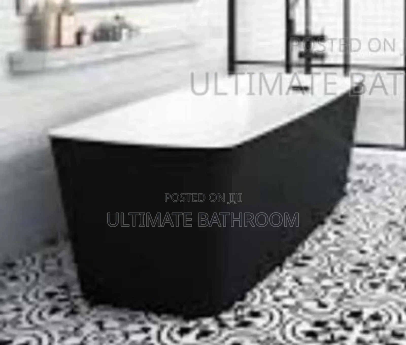 170x75cm Black And White Square Acrylic Bathtub