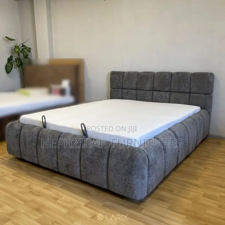Grey Upholstery 6 X 6 Modern Bedframe