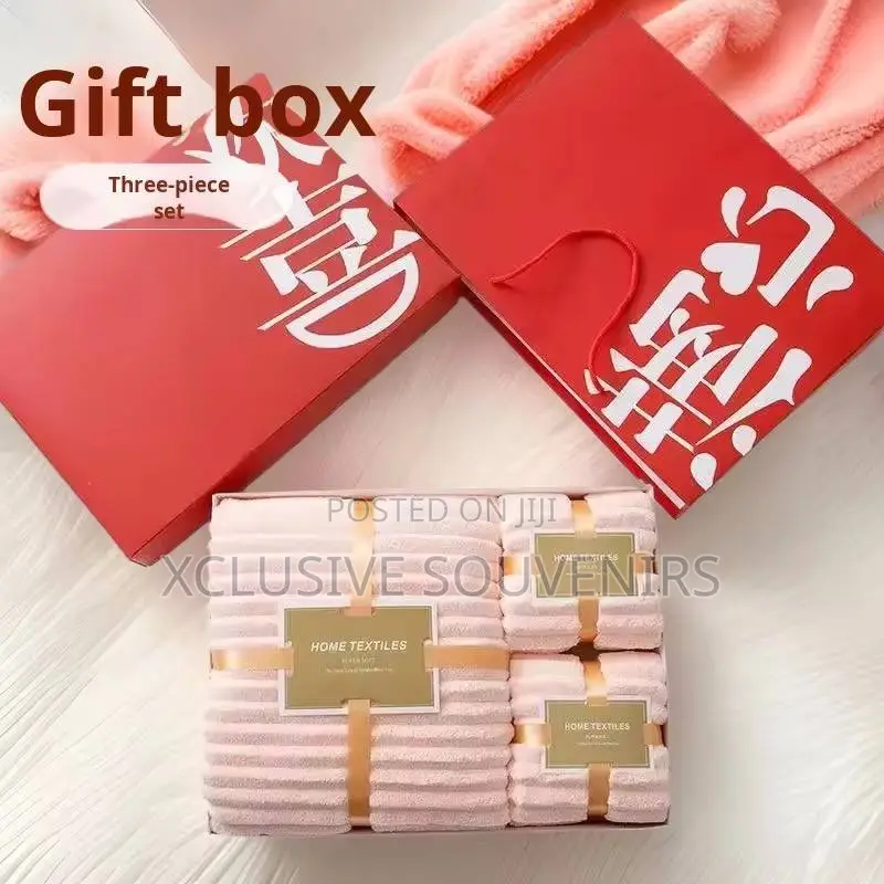 New Design 3in1 Towel With Gift Box And Carrier Bag