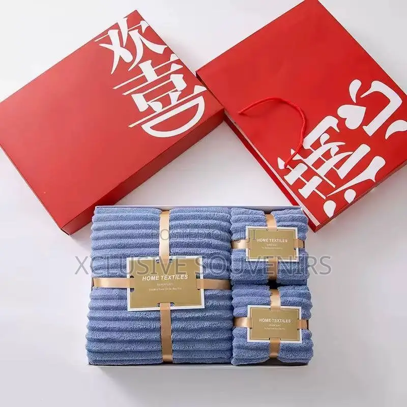 New Design 3in1 Towel With Gift Box And Carrier Bag