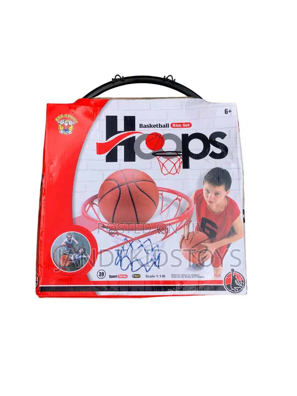 Kids Basketball Hoop Rim Set (With Ball + Net)