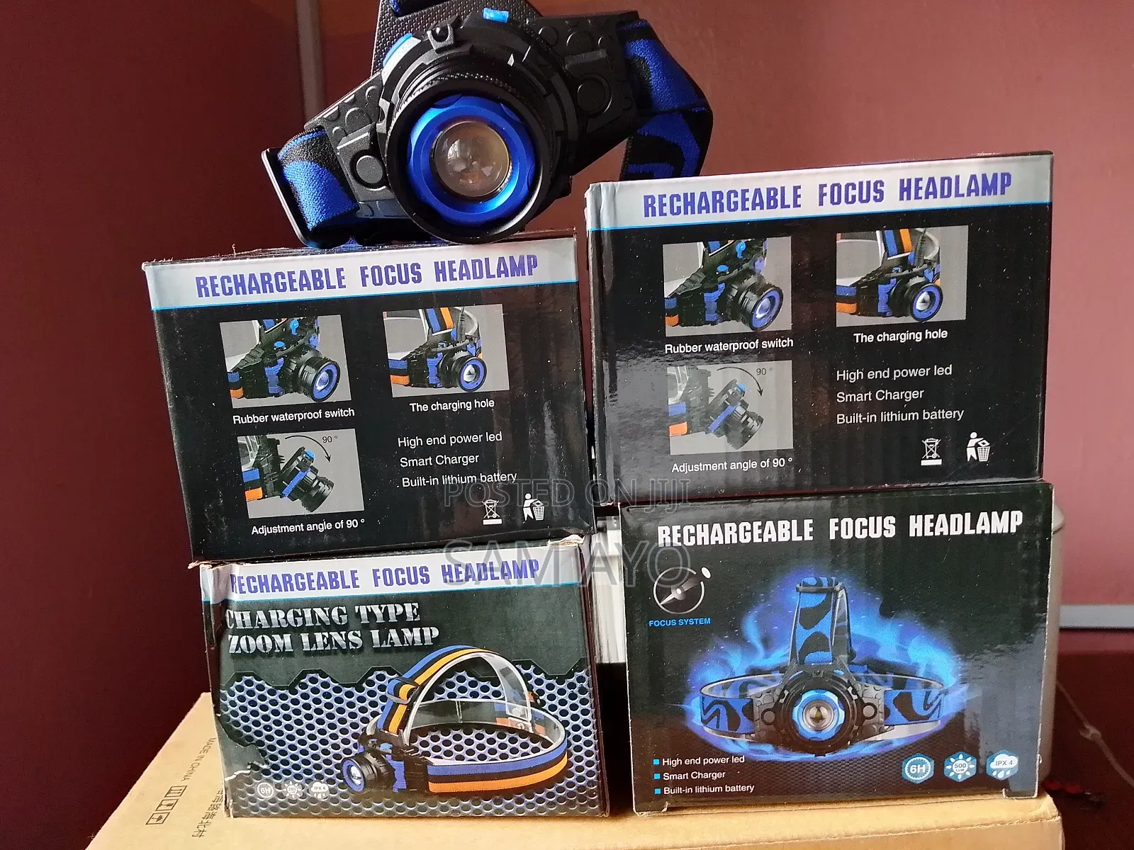 Rechargeable Headlamp Headlight For Hiking Camping Working
