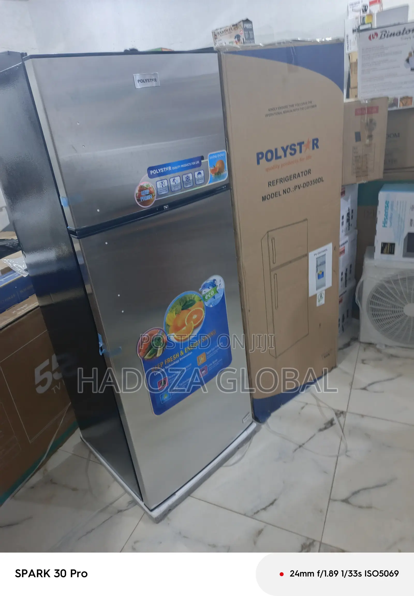 Polystar Double Door Inverter Fridge – Energy Efficient Model