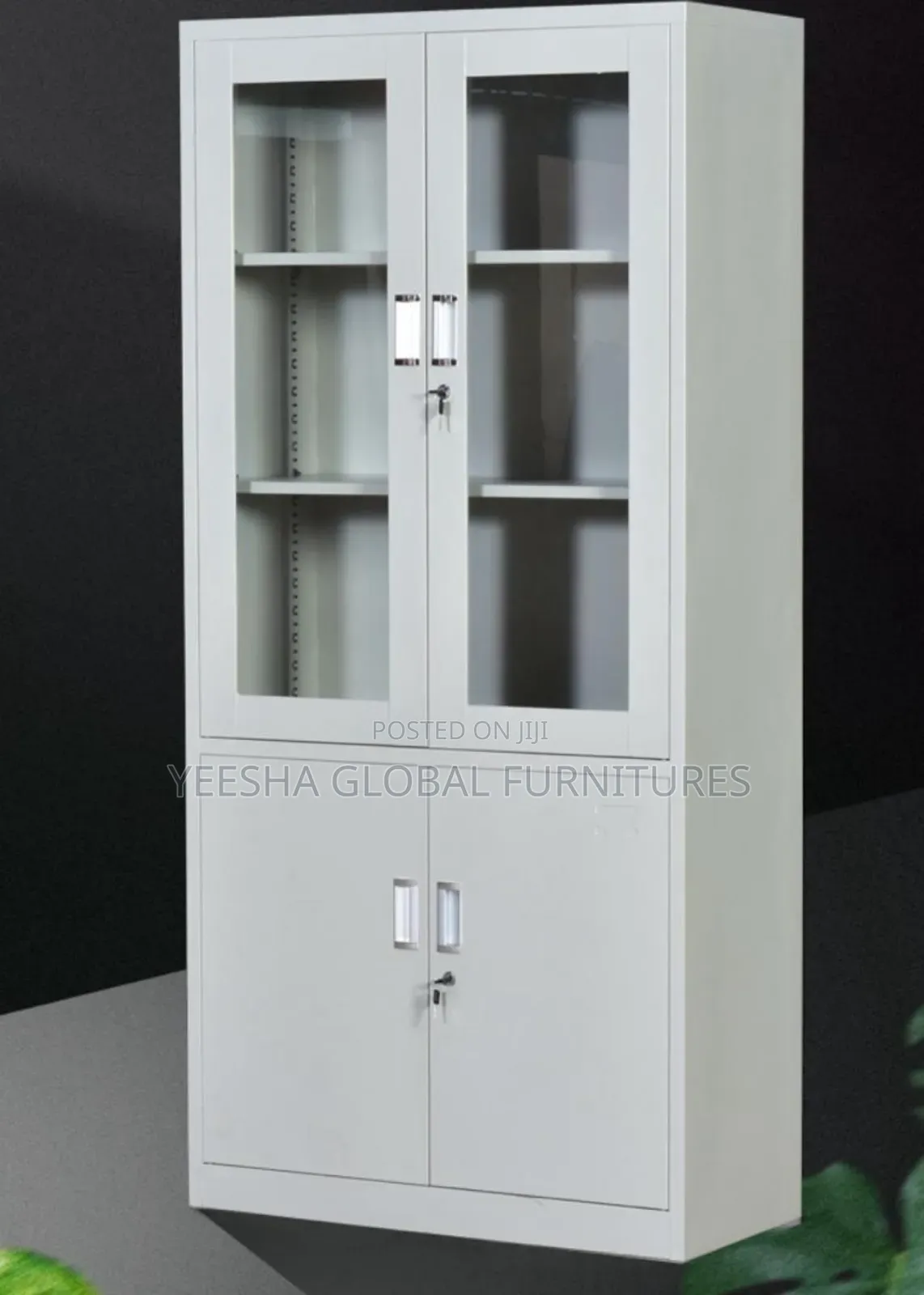 Half Glass Half Metal Cupboard