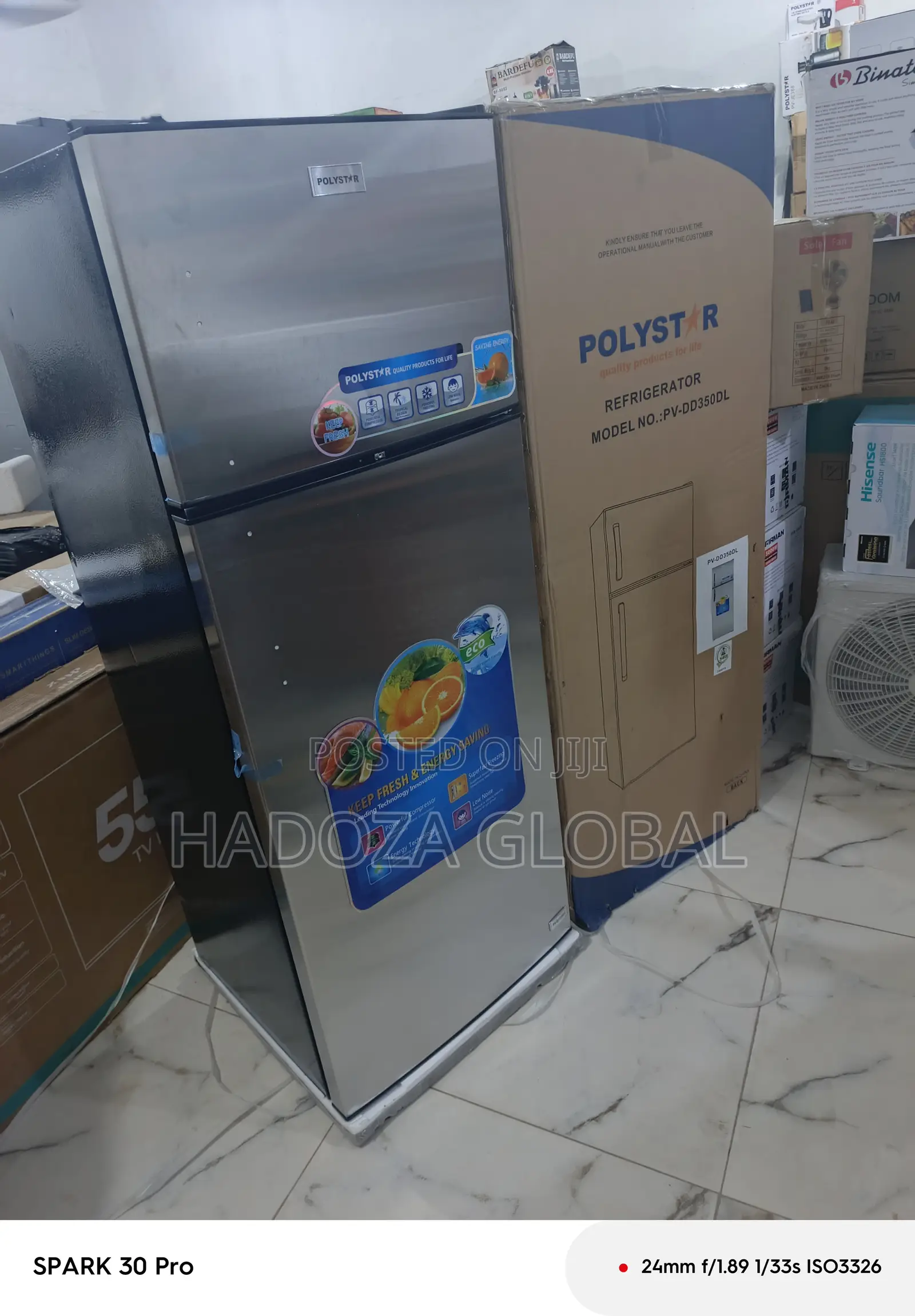 Brand New Polystar Double Door Fridge With Inverter Tech