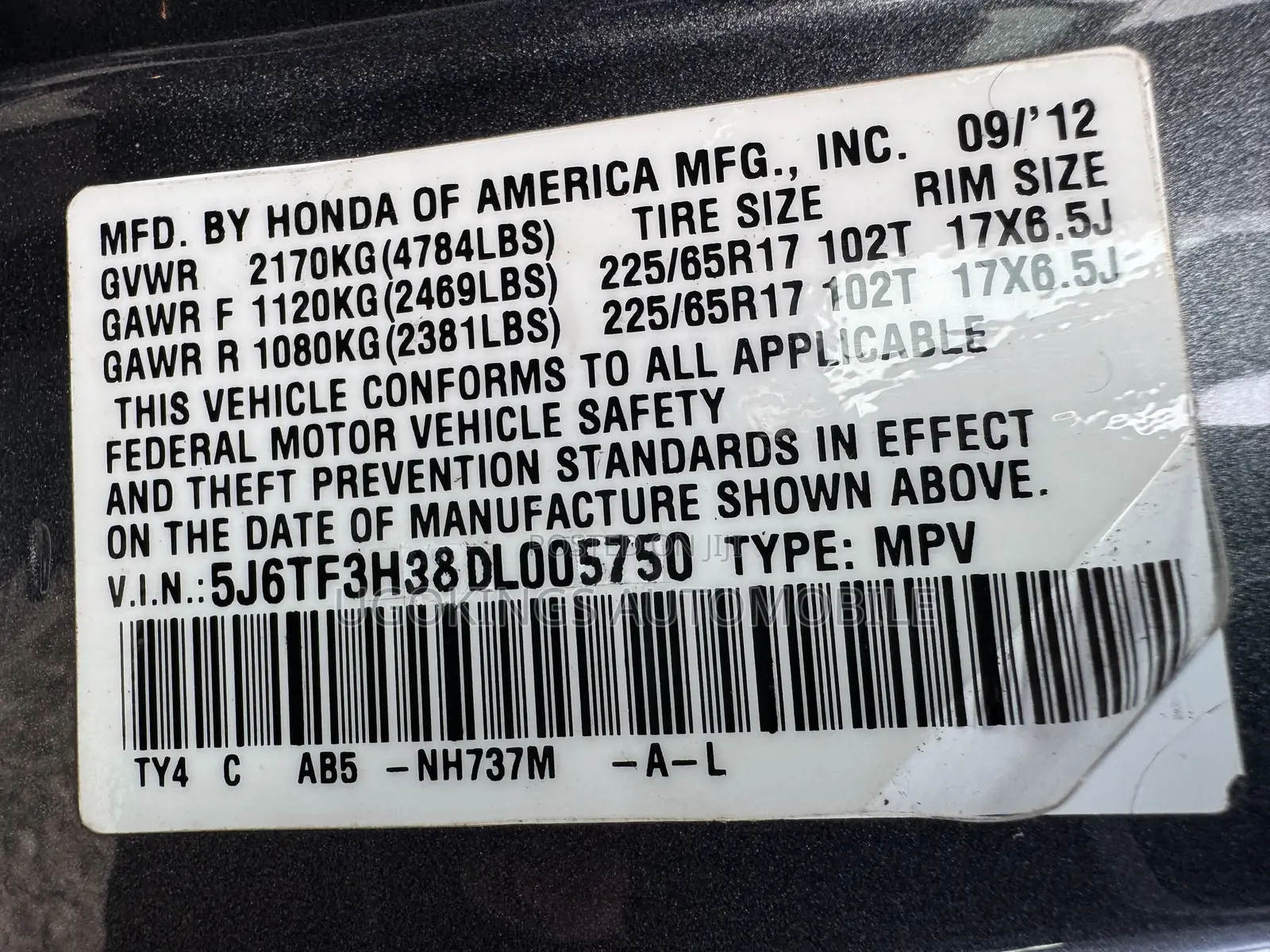 Honda Accord Crosstour EX-L 2013 Gray