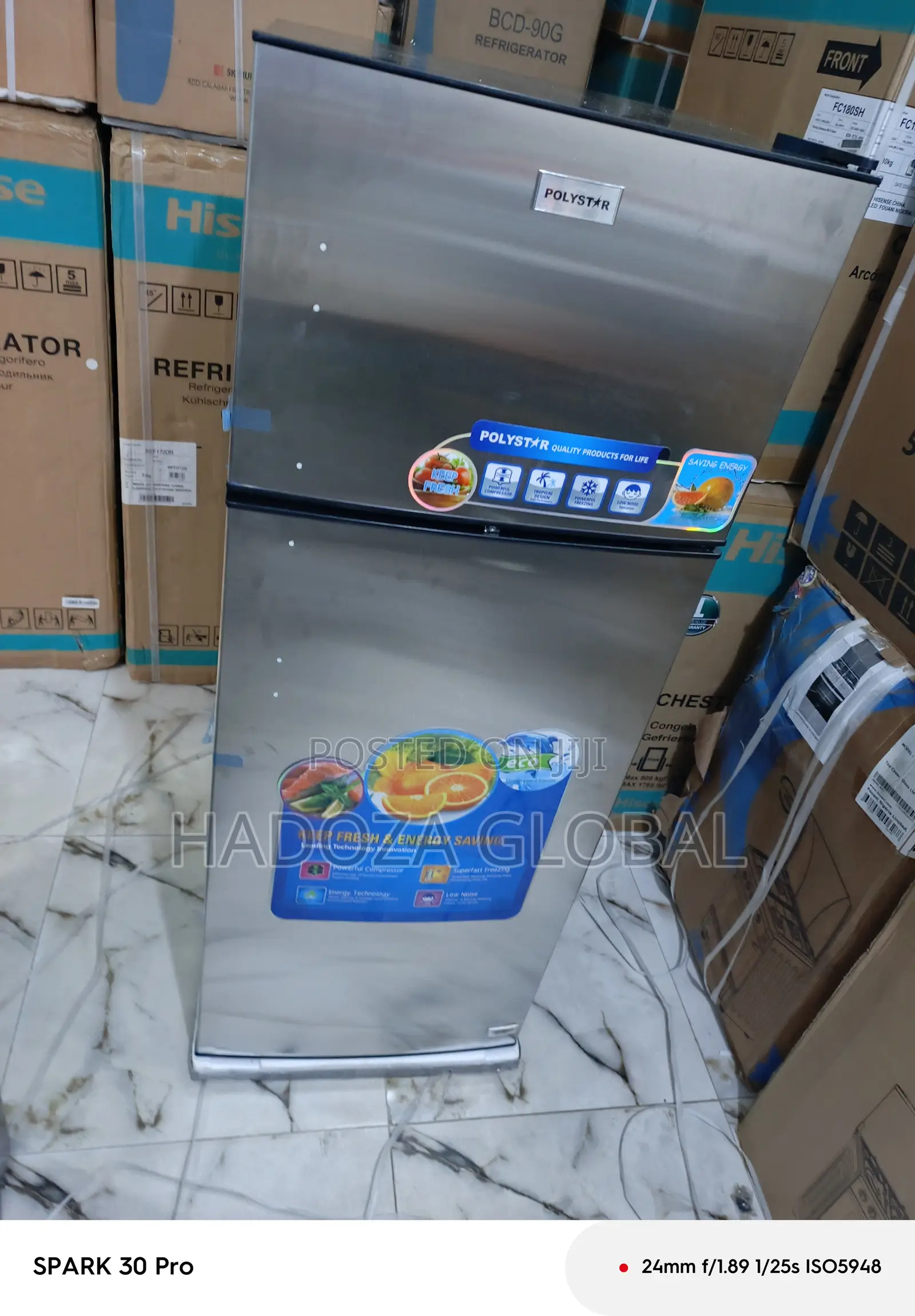 Elegant Polystar Fridge – Inverter With Dual Doors