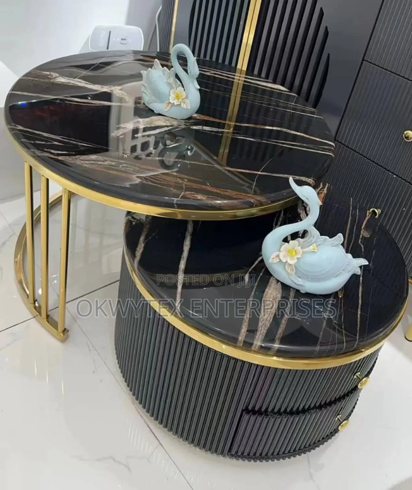 2in1 Quality Marble Top Center Table