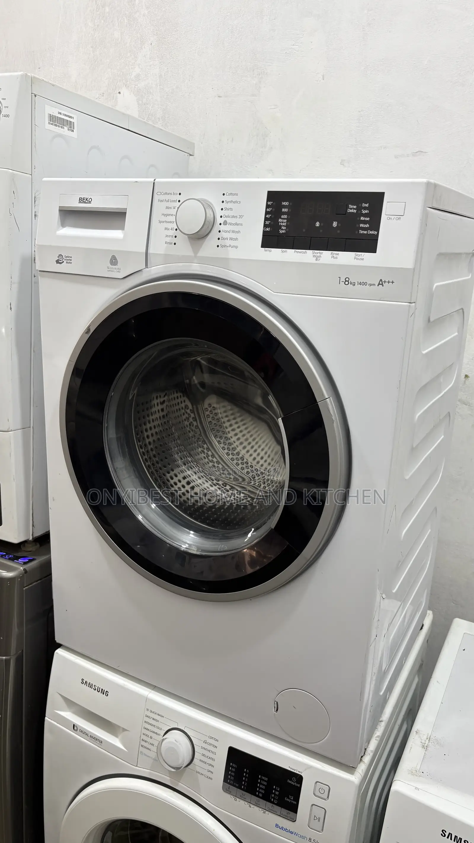 8kg Wash Rinse and Spin Beko Inverter Washing Machine