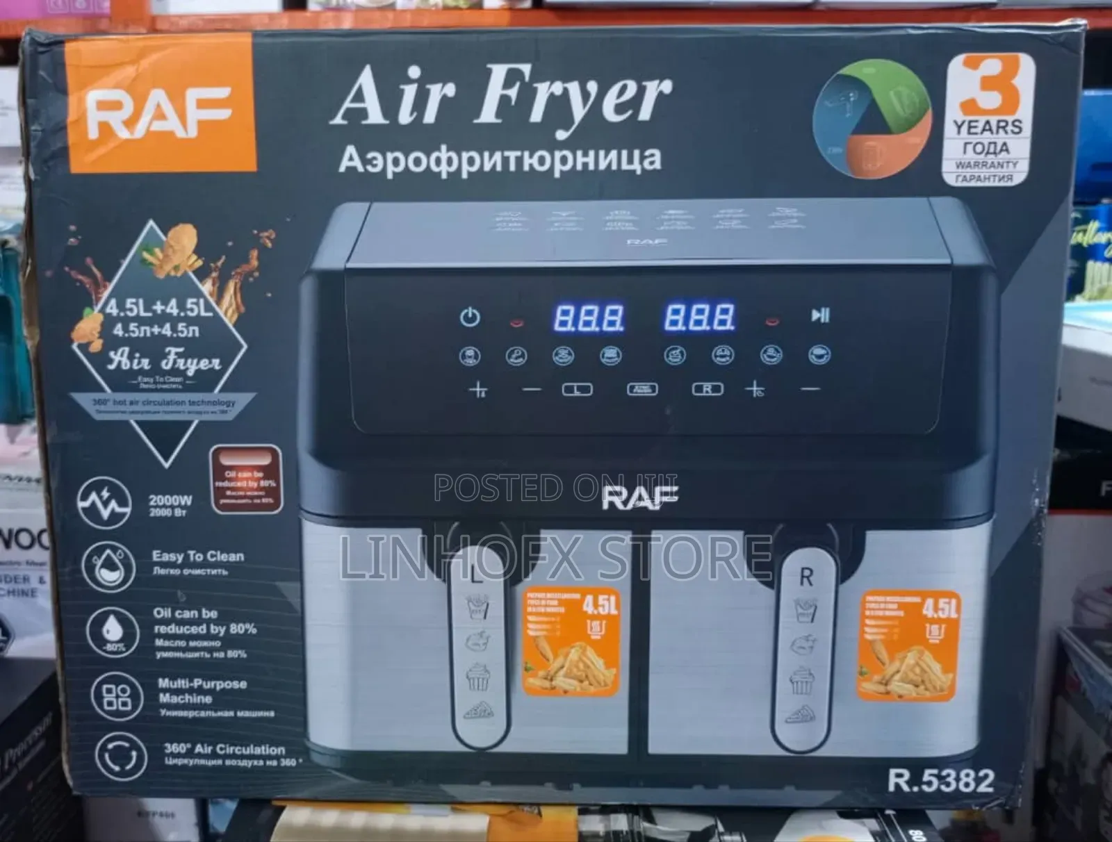 High-Quality Double-Door Raf Air Fryer