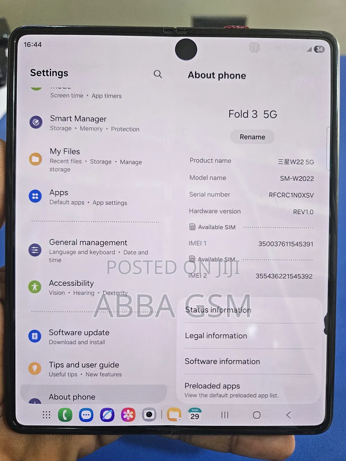 New Samsung Galaxy Z Fold 3 512 GB Black