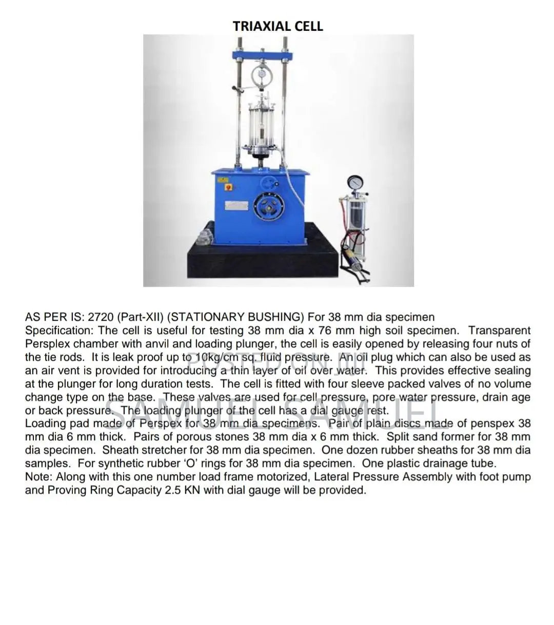 Triaxial Shear Test Machine (50kn)