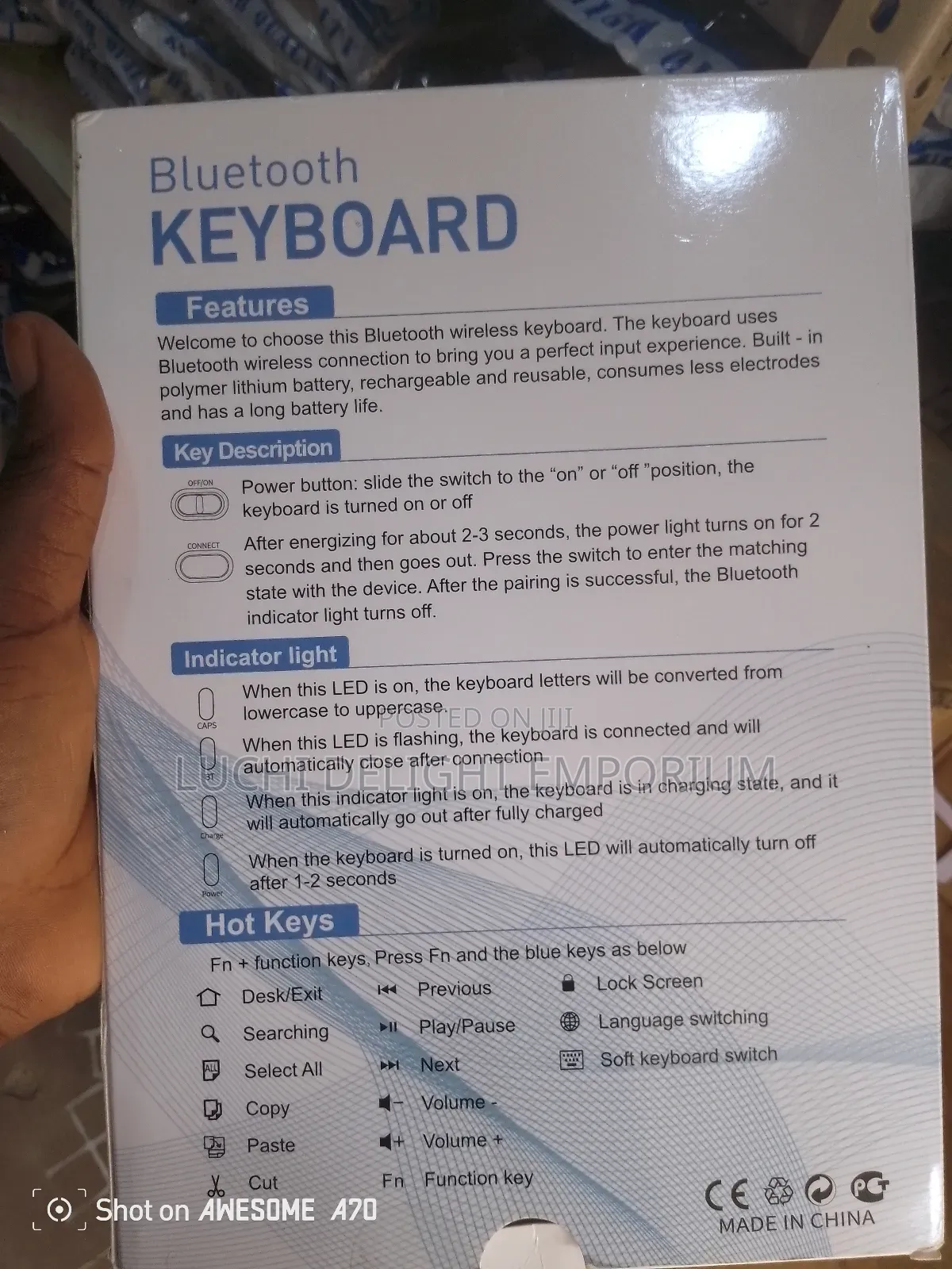 Wifi Rechargeable Bluetooth Keyboard