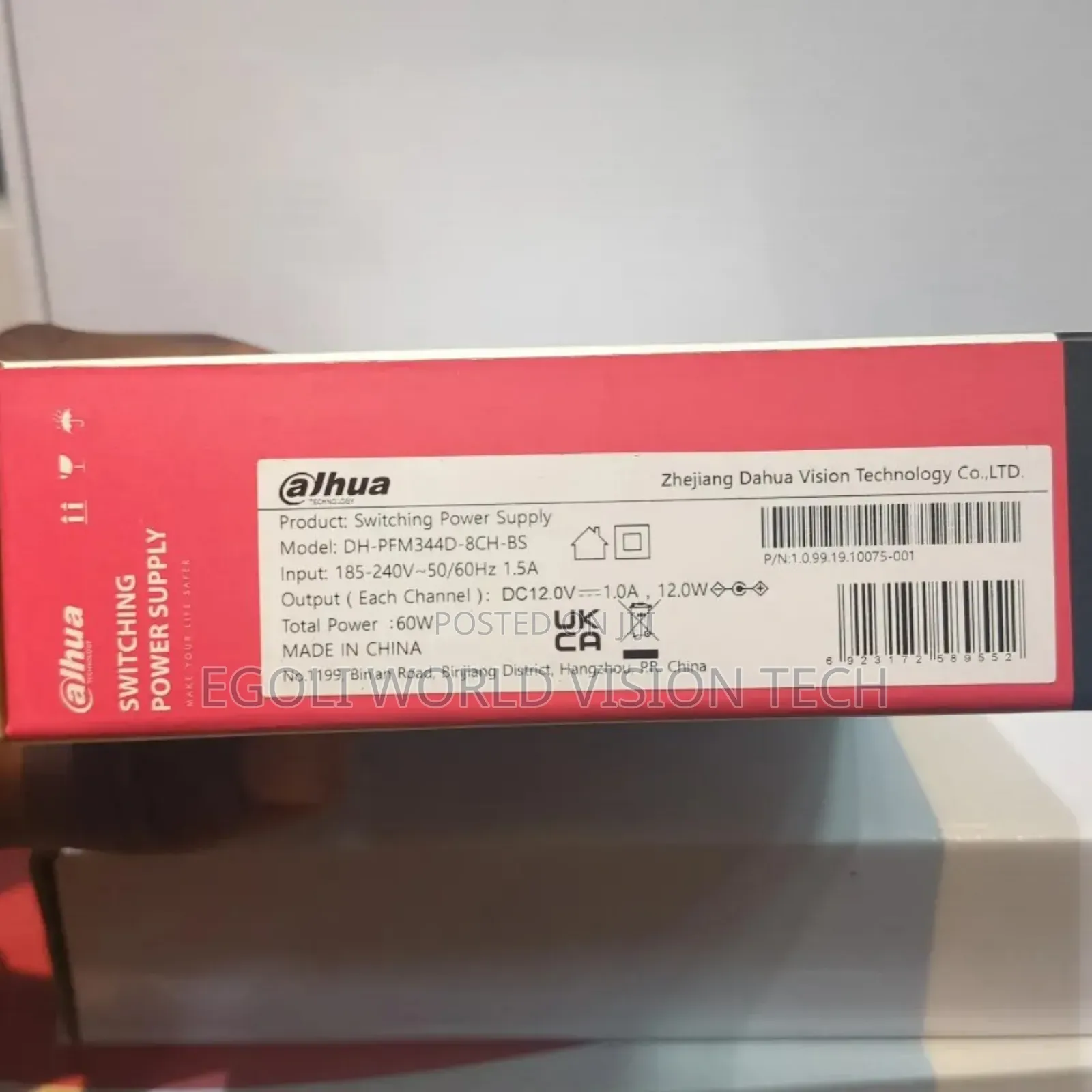 Dahua 8-channel Switching Power Supply Model Pfm344d-8ch-us