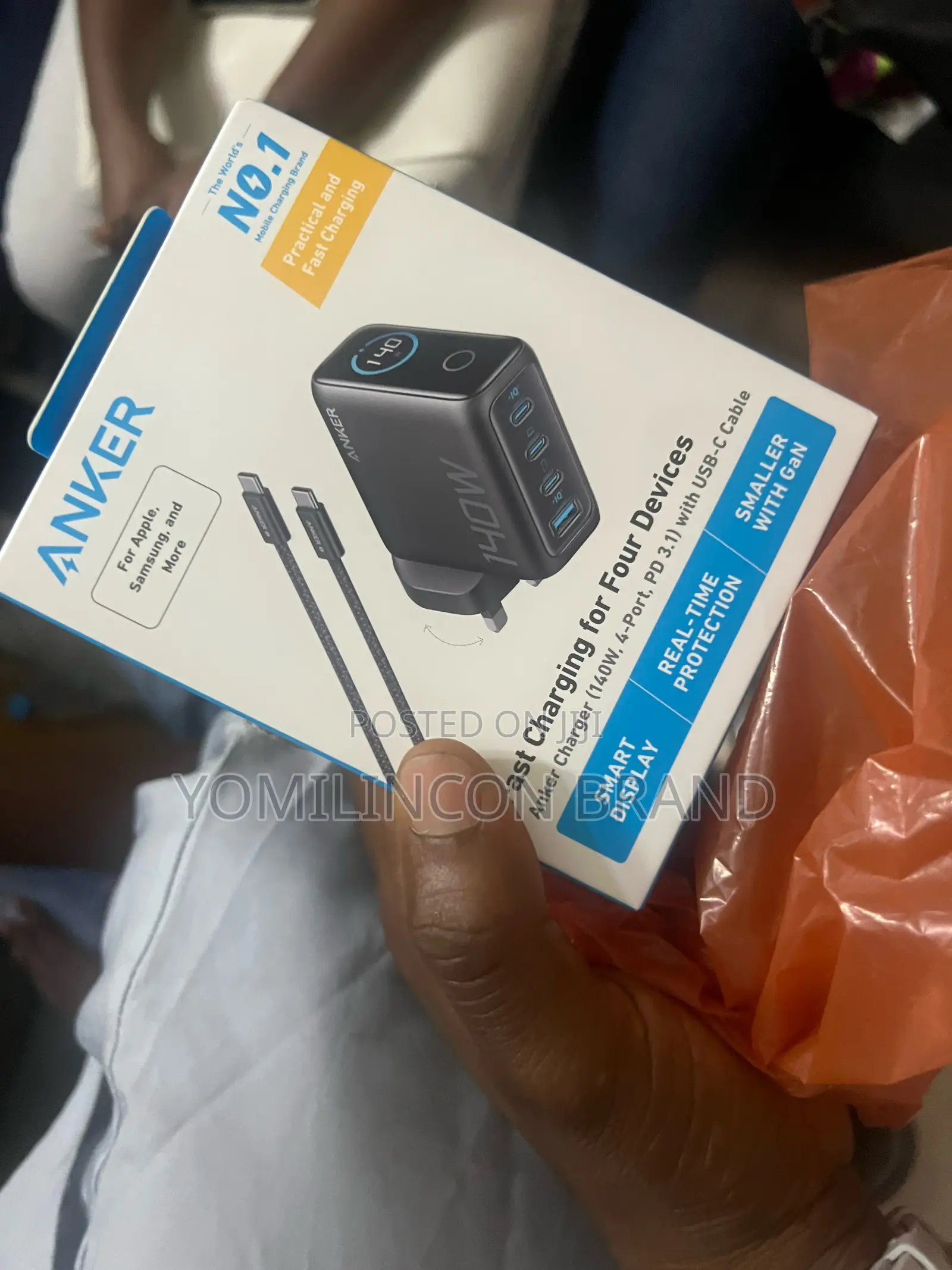 Anker 140w Charger Max Usb C Charger, 4-Port Multi-Device Fast