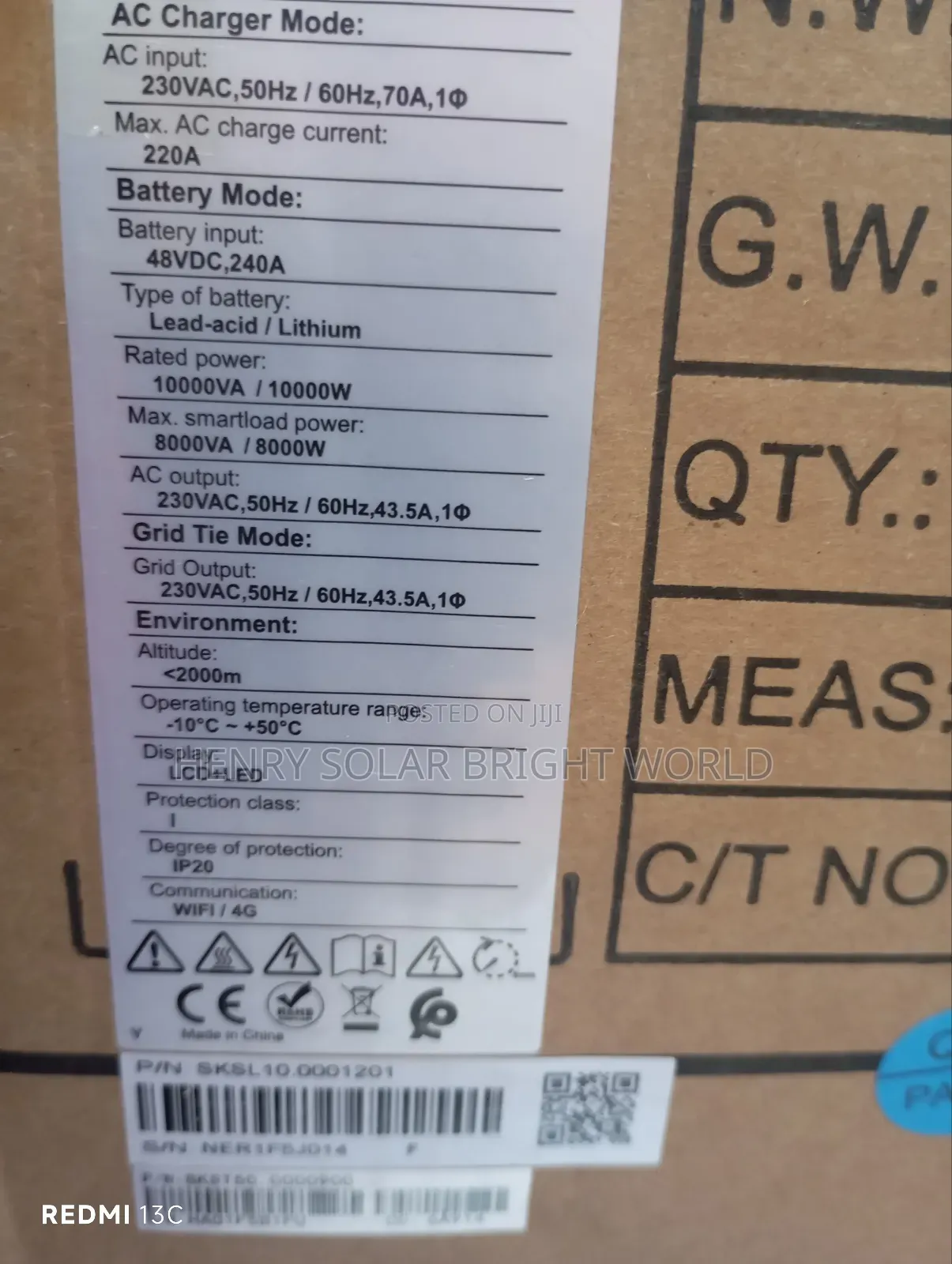 Growatt 10kw 48v Hibrid Inverter