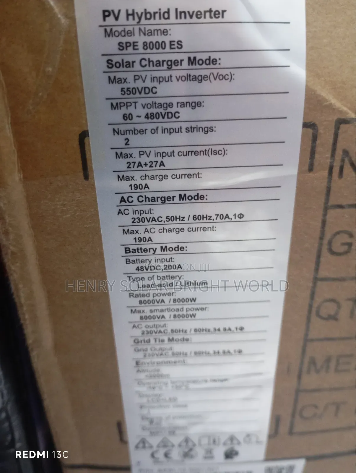 Growatt 10kw 48v Hibrid Inverter