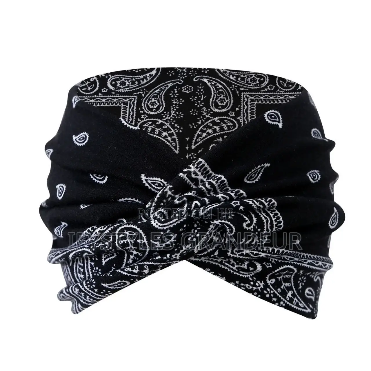 American Style 18cm Wide Headband With Bohemian ,Elastic Cotton Sports