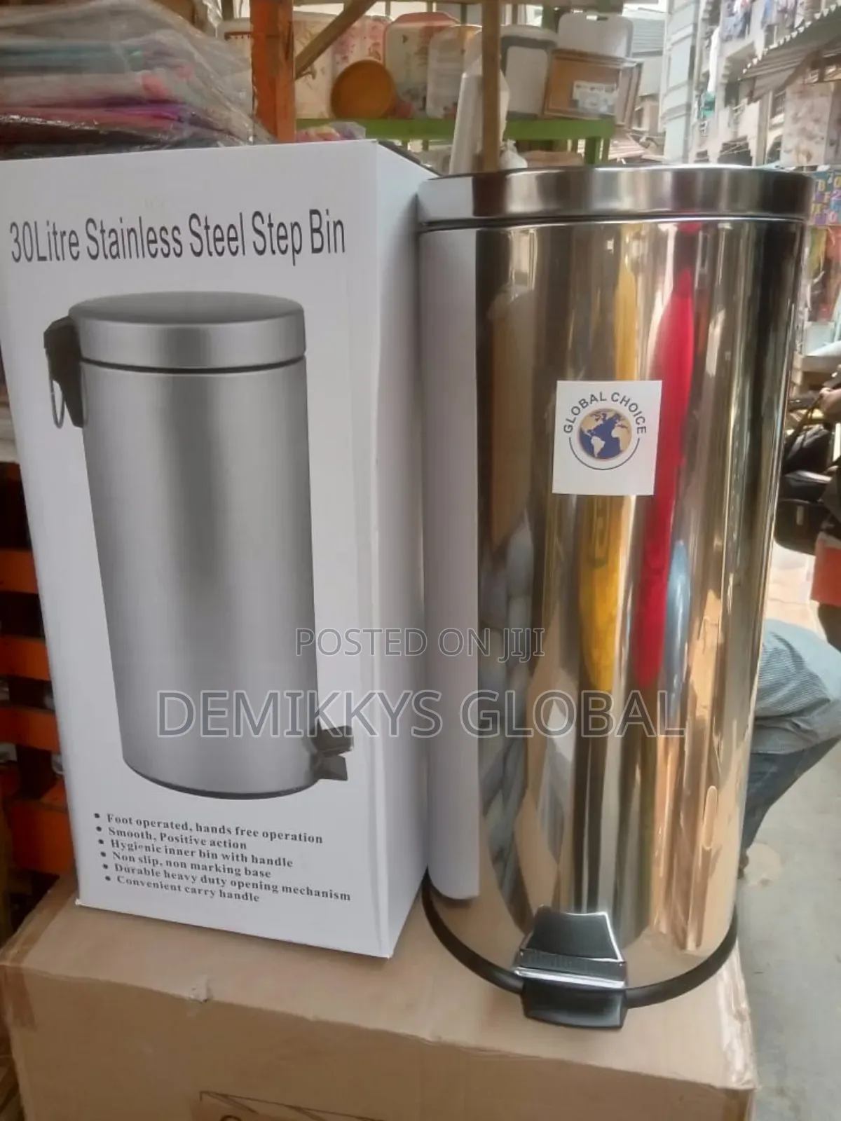 Stainless Pedal Dustbin Bin 30l