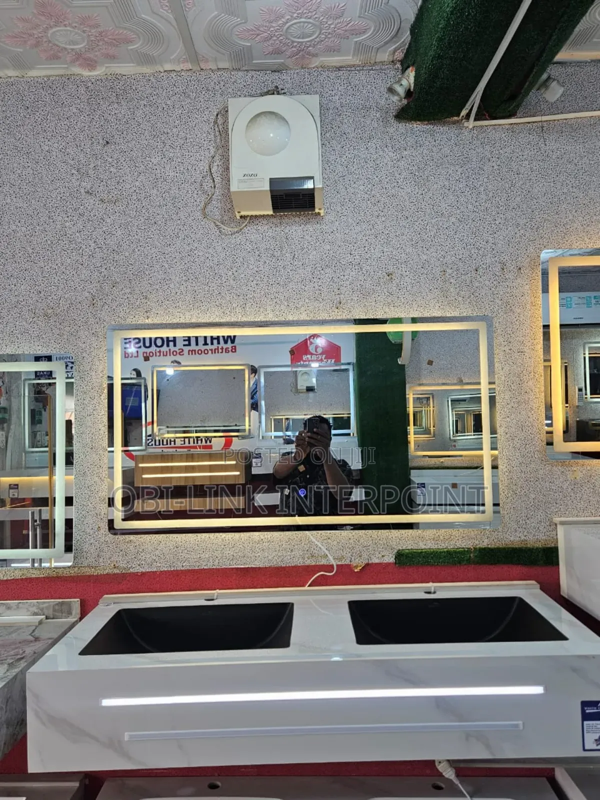 120cm Cabinet Double Basin With Led Mirror