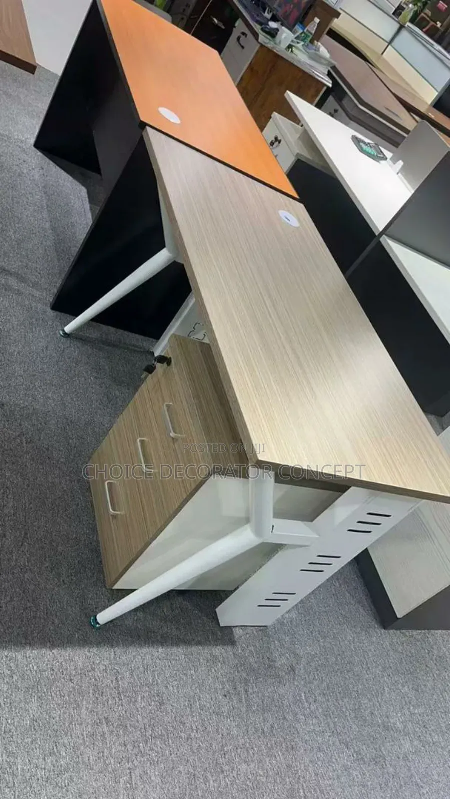 Modern Office Desk With 3-Drawer Storage