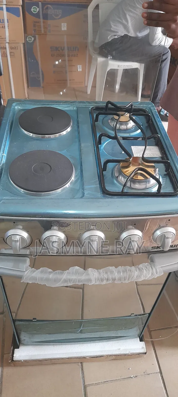 Skyrun Cooker 2 Electric Plate 2 Gas Cooker With Oven
