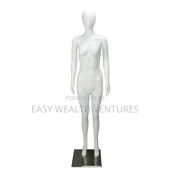 Sexy Plastic Standing Female Mannequins Glossy White