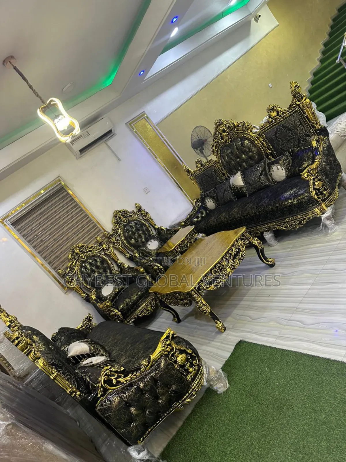 Regal Seat Egyptian Sofa With Sides Stool