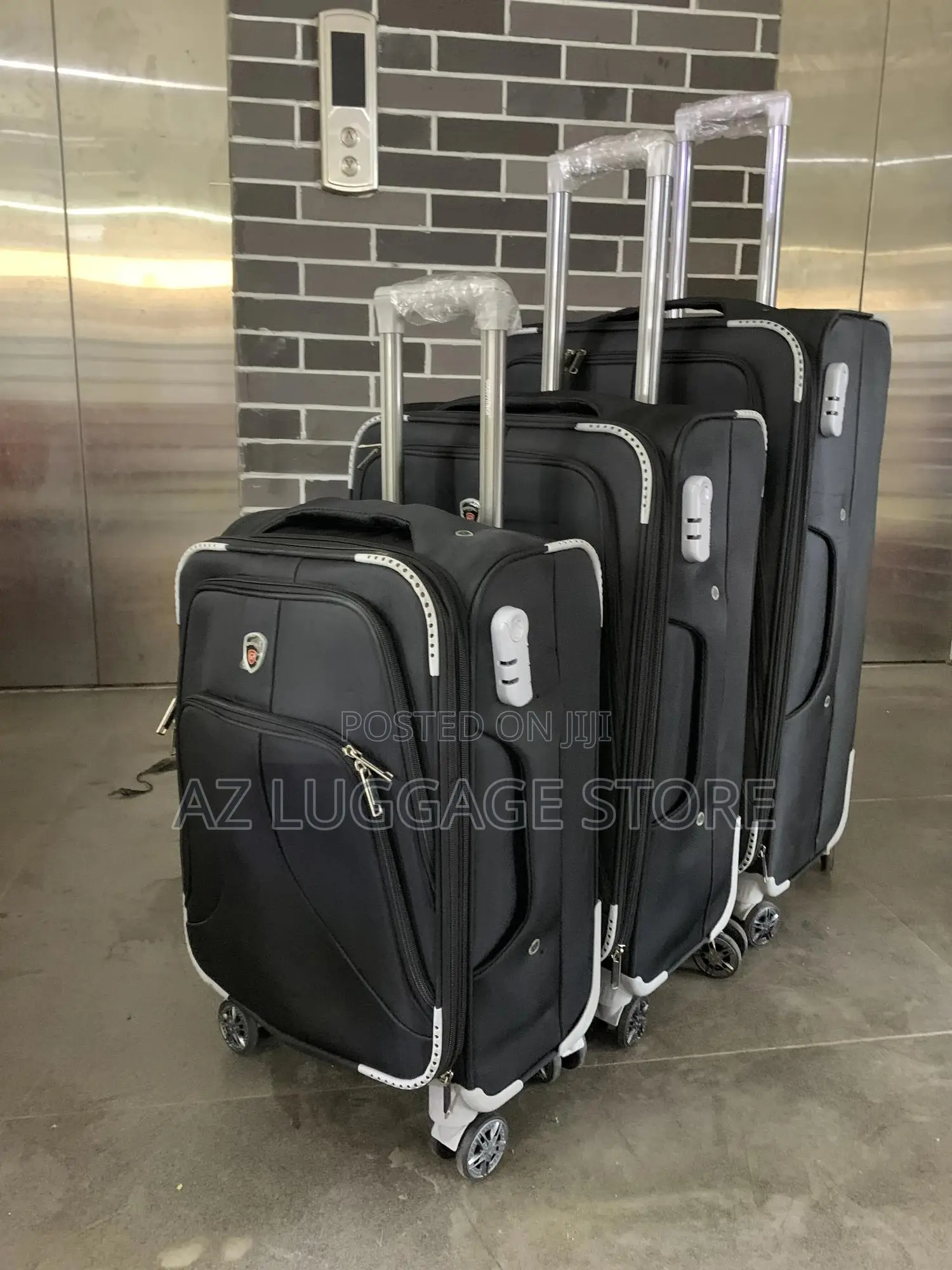 Set of 3 Fabric Luggage Box