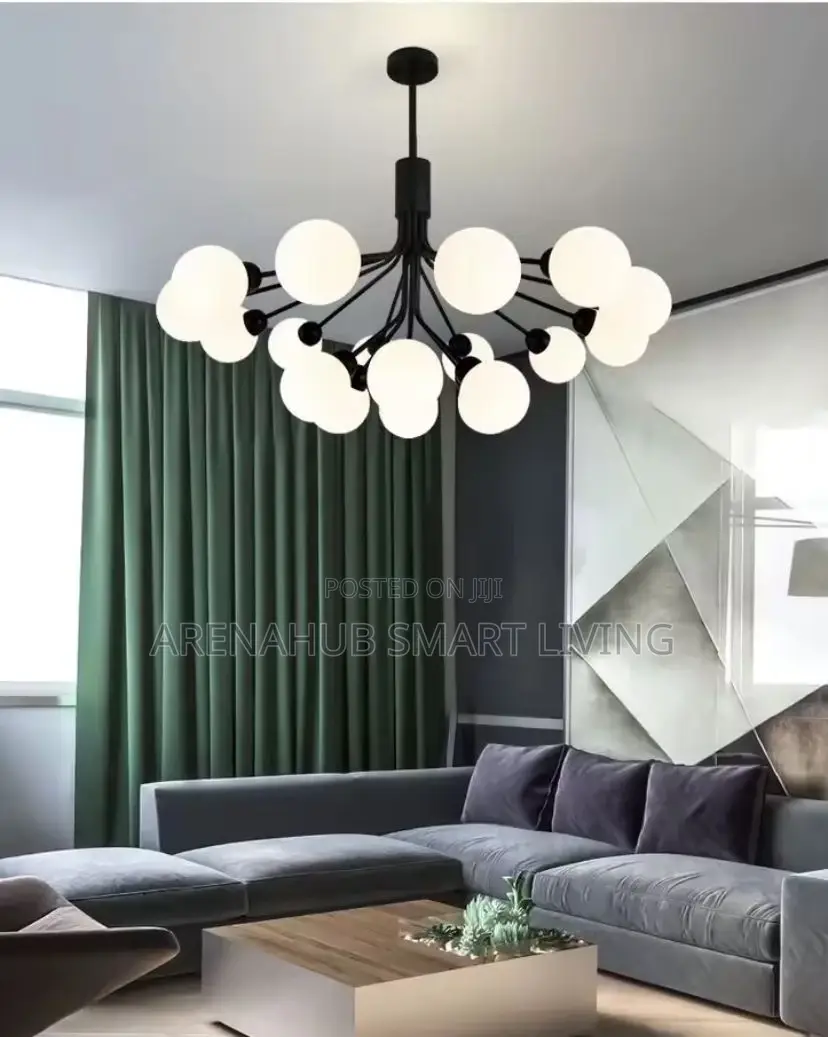 12 Glasses Nordic Chandelier Modern Led Hanging Lamp