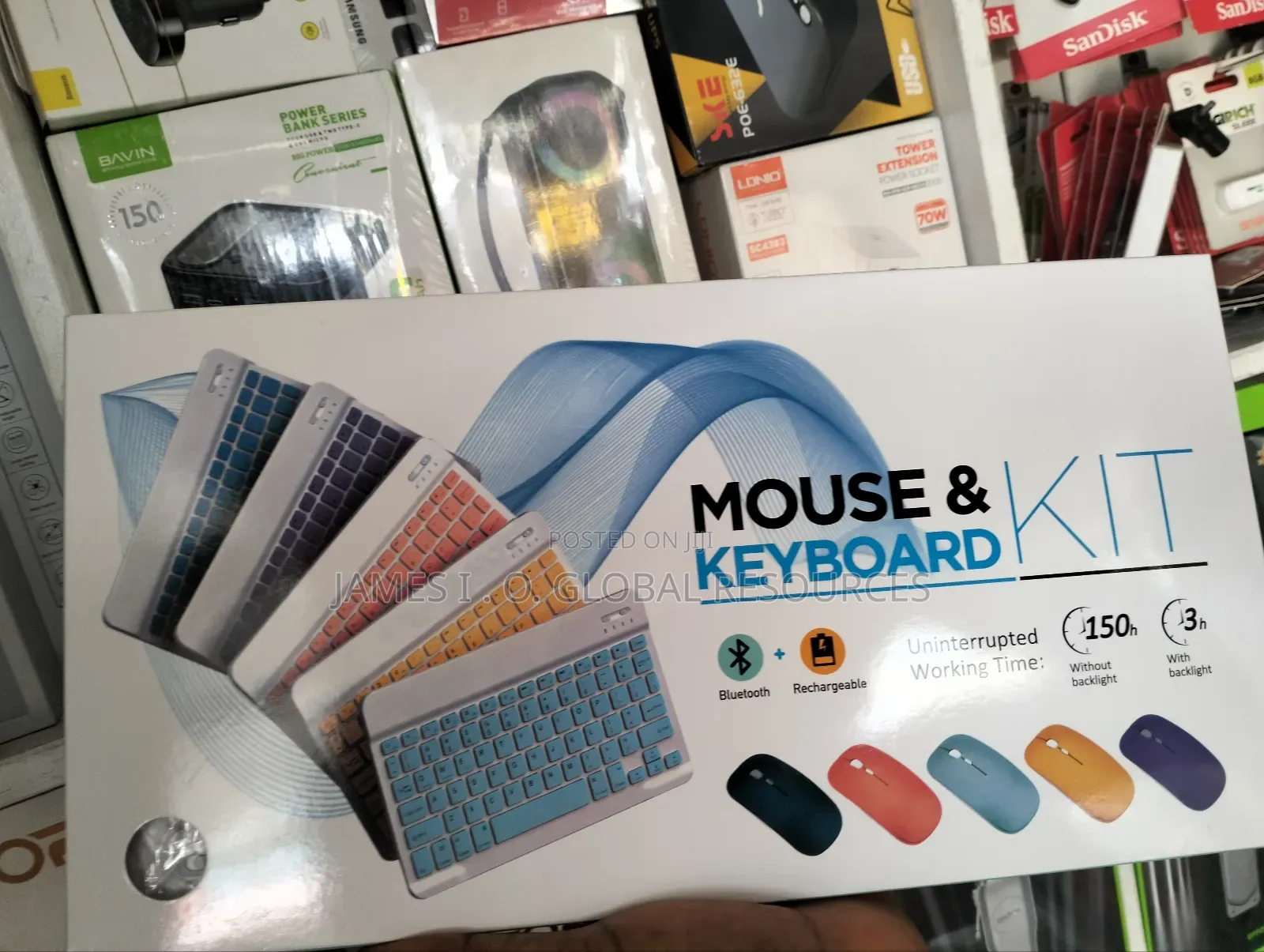 Rechargeable Bluetooth Wireless Keyboard and Mouse