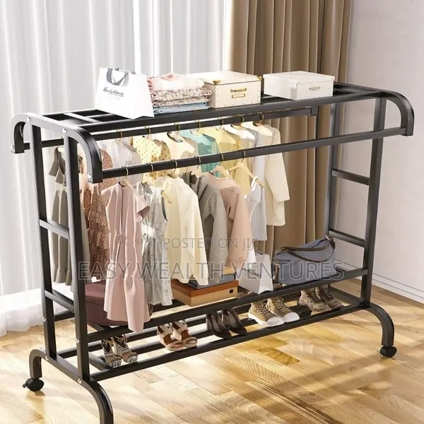 Holder for Cloths Double Pole Hanger