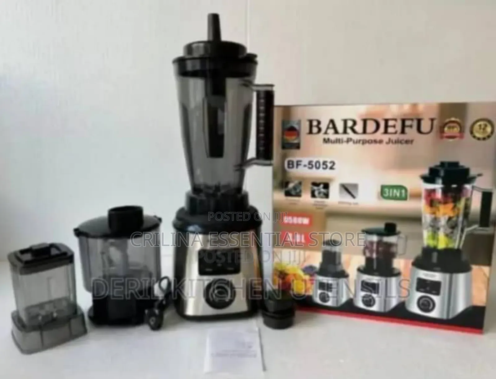 Bardefu Multi-Purpose Juicer 3in1 Blender, Heavy Duty.