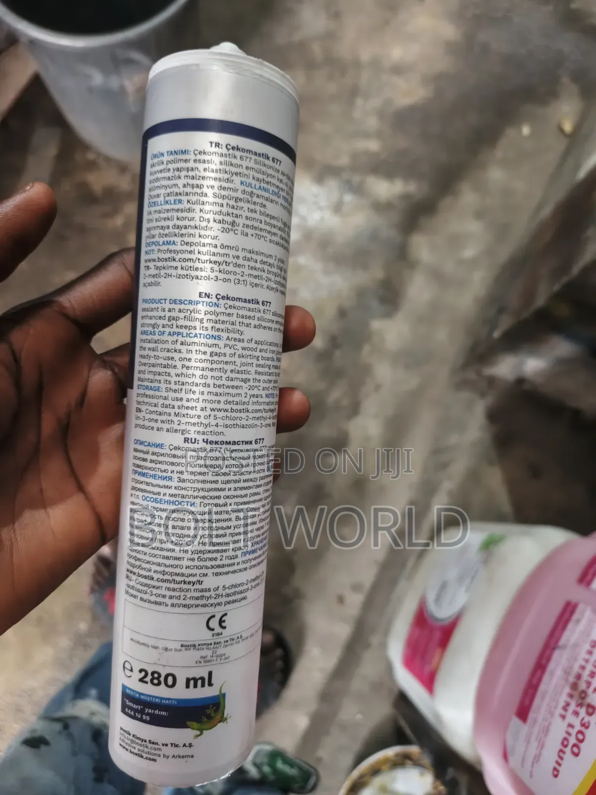Bostik Silicon Gray Used for Adhesive Purposes in a Company