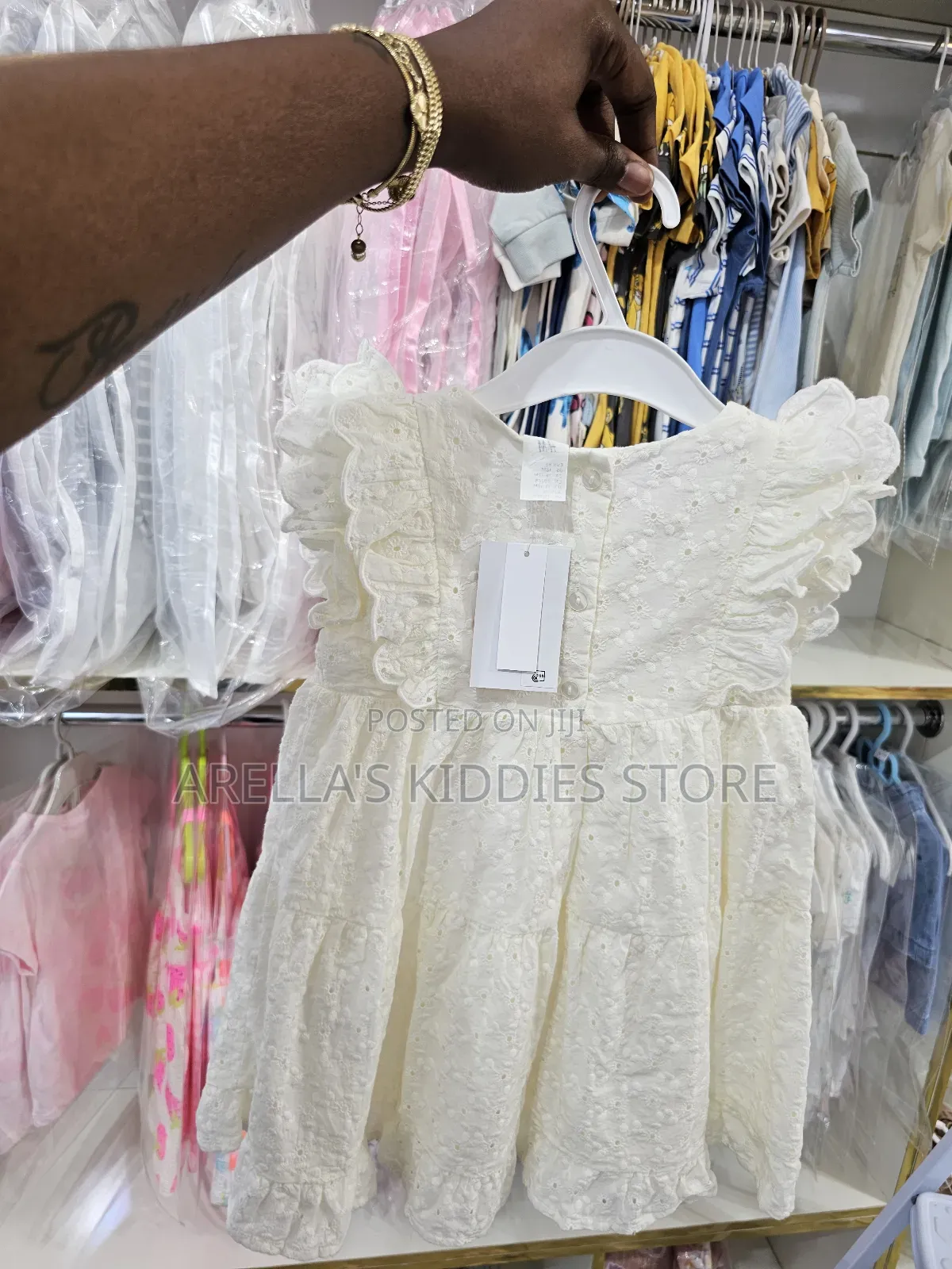 H M Frilled Broderie Anglaise Dress