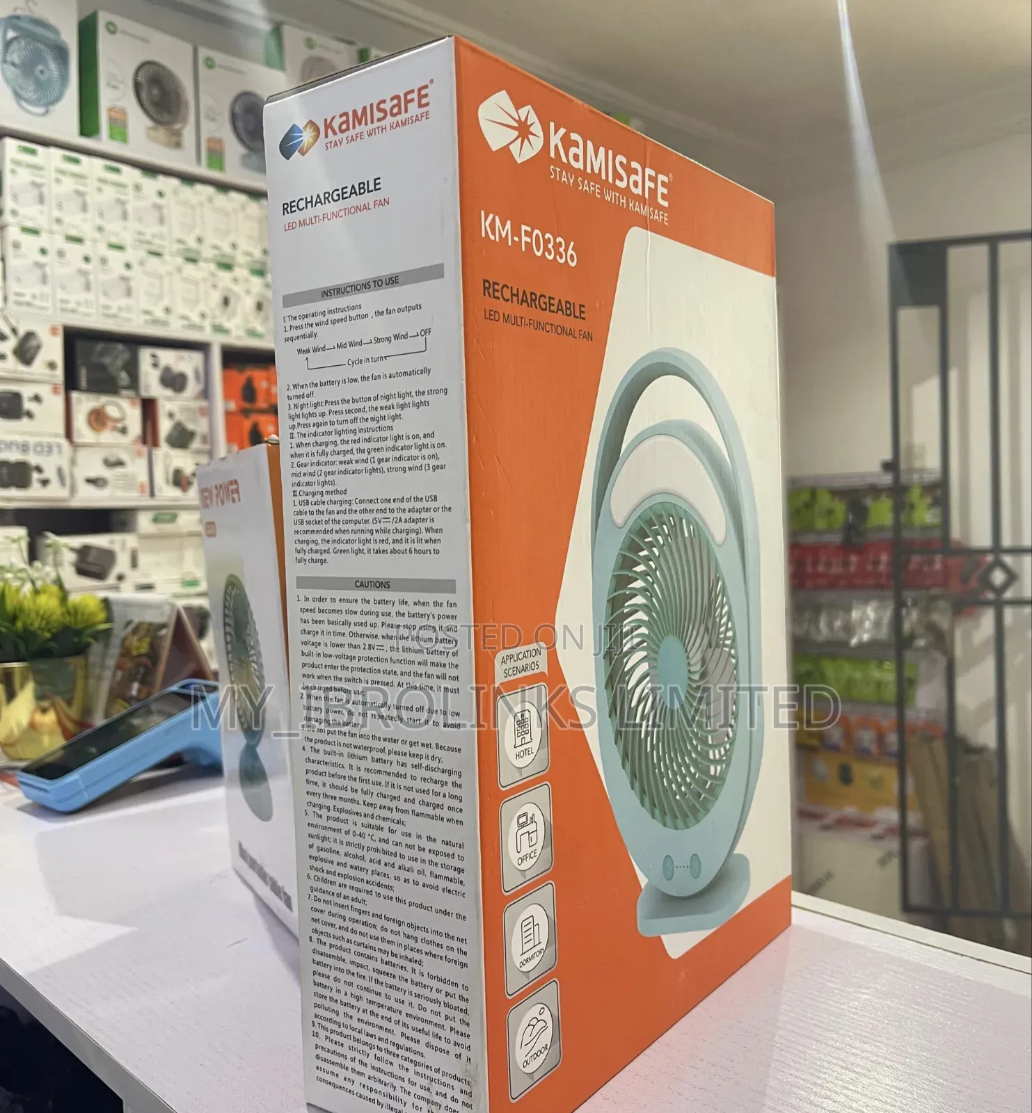 Kamisafe Rechargeable Fan