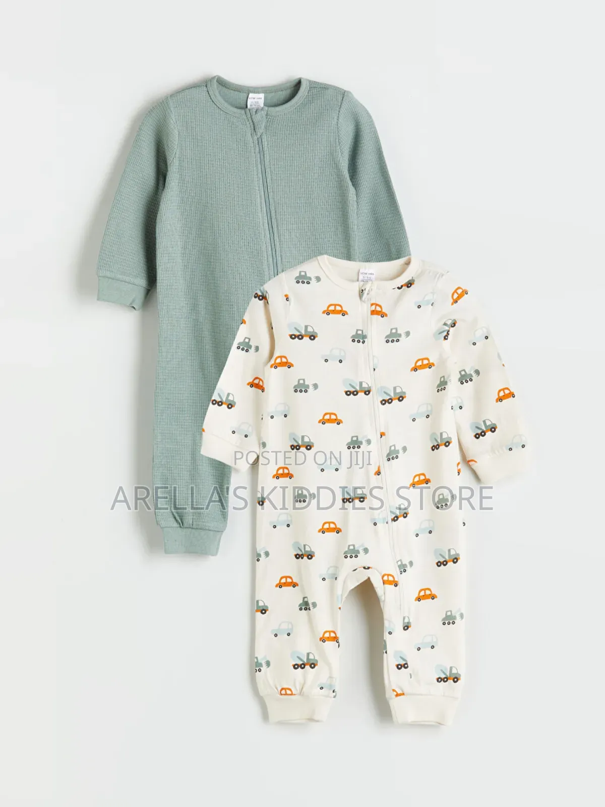 LCW Baby Crew Neck Printed Baby Boys' Jumpsuit 2 Pack
