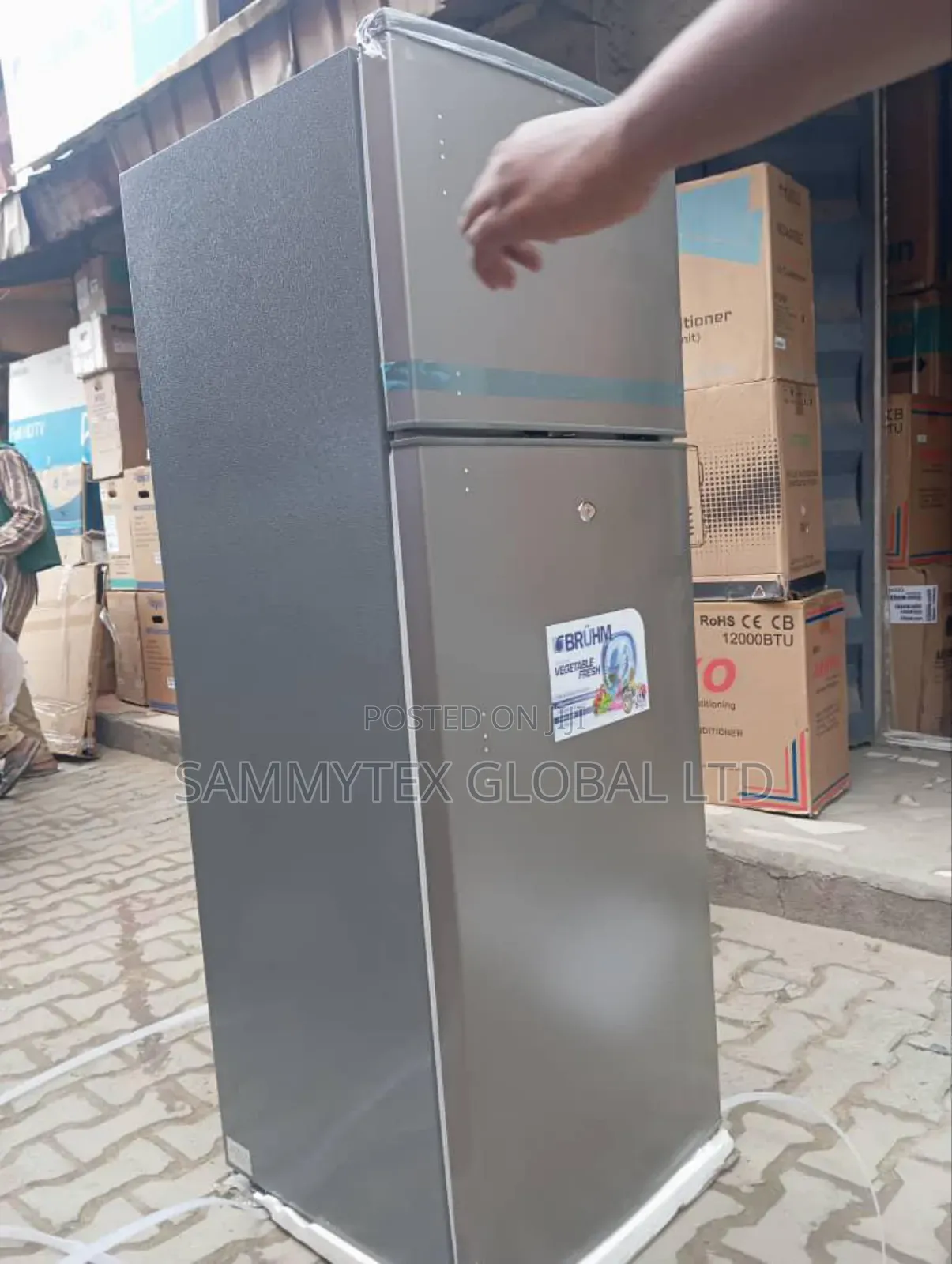 Brand New Bruhm Double Door Fridge With Warranty Sign