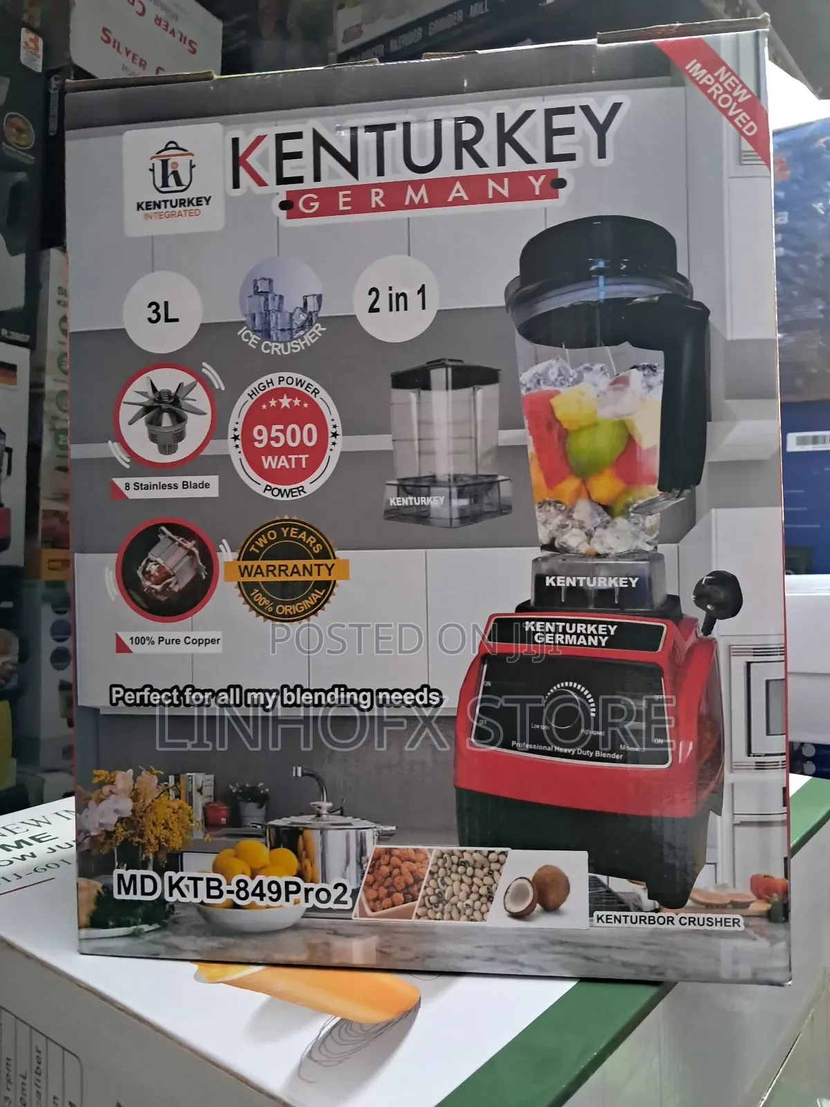 High-Quality Kenturkey Blender (3l)(9500w)