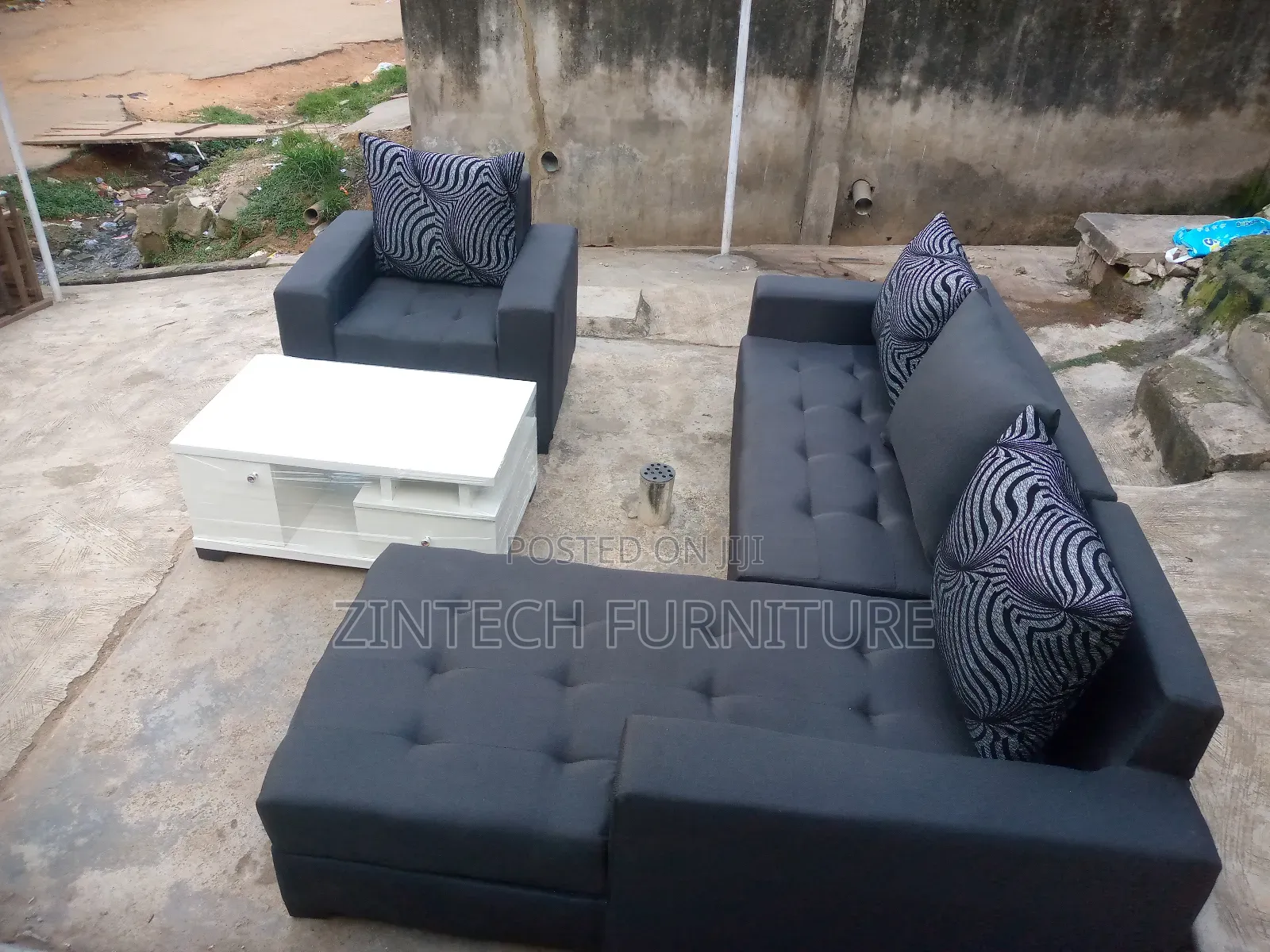 Affordable L Shape Sofas With a Single Seater and Center Table