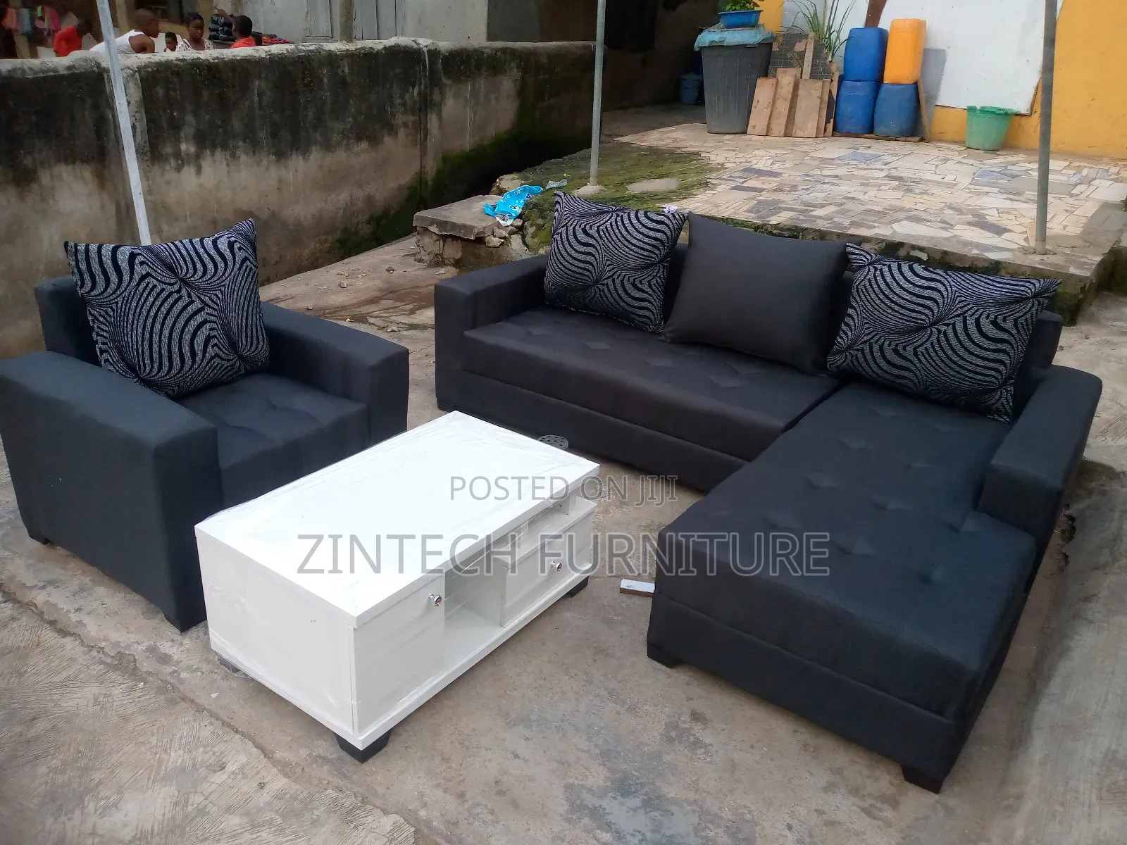 Affordable L Shape Sofas With a Single Seater and Center Table