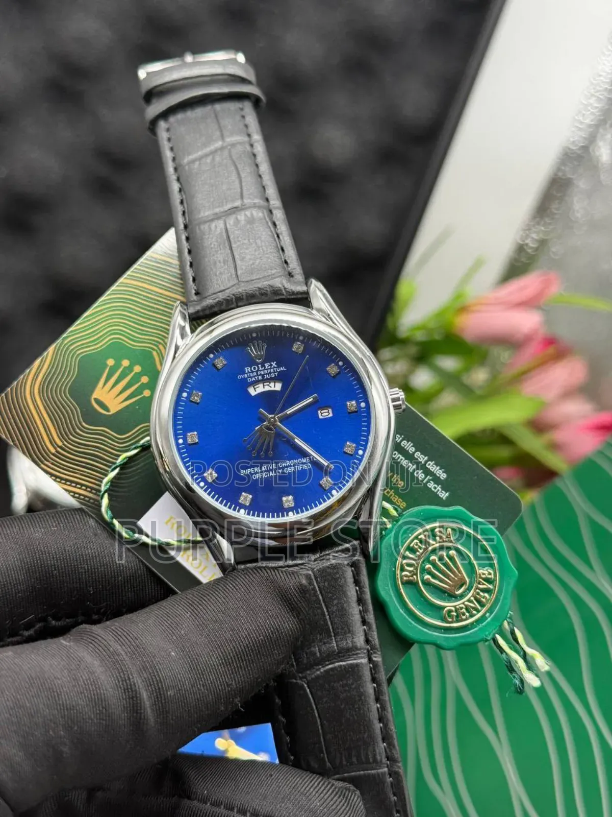 Rolex Leather Wristwatch