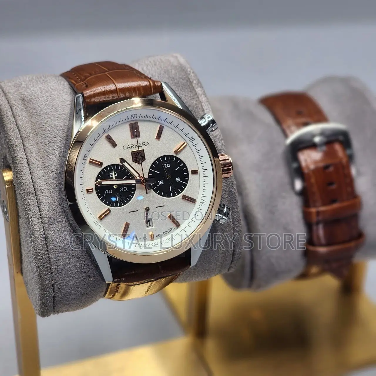 Carrera Quality Luxury Men Genuine Leather Wristwatch