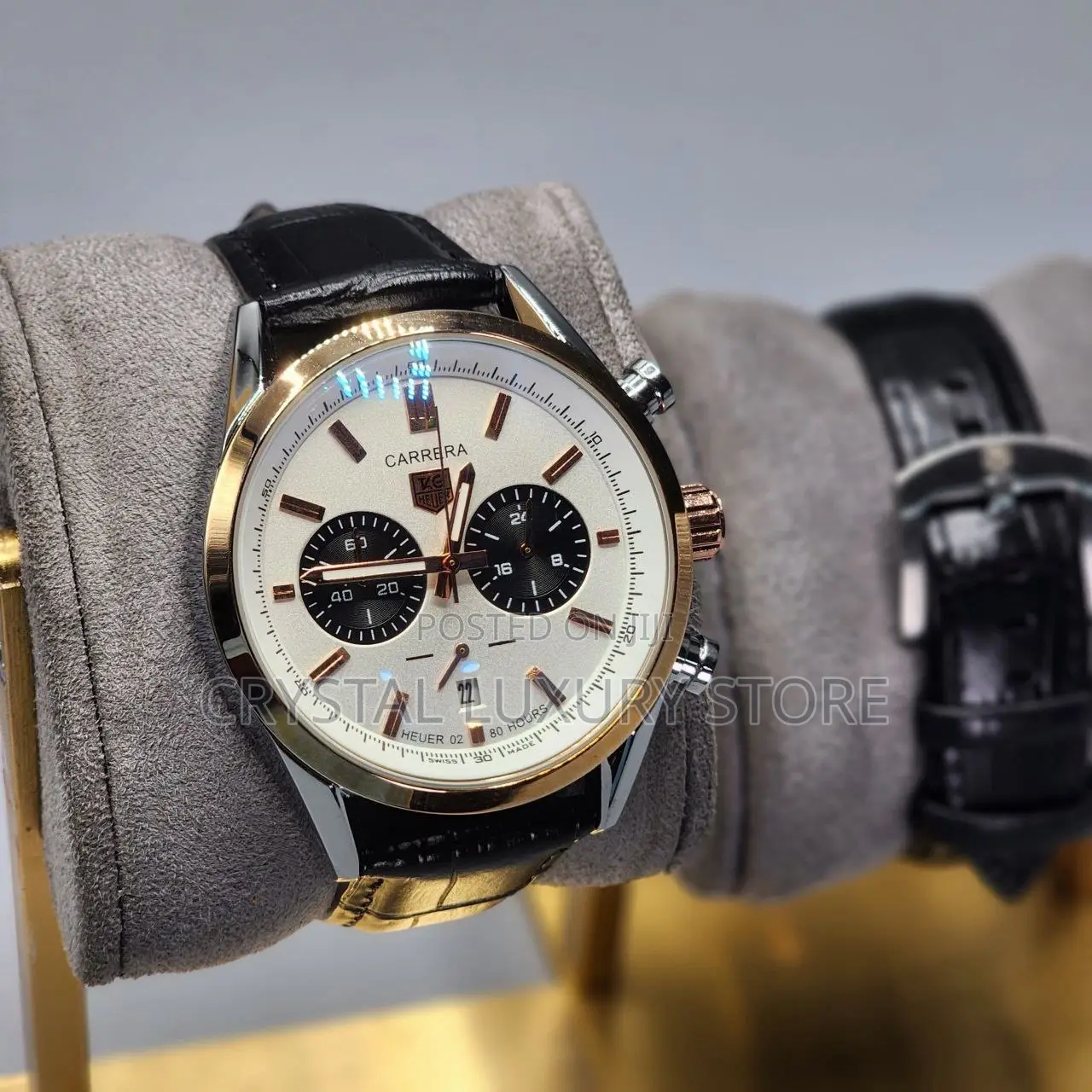Carrera Quality Luxury Men Genuine Leather Wristwatch