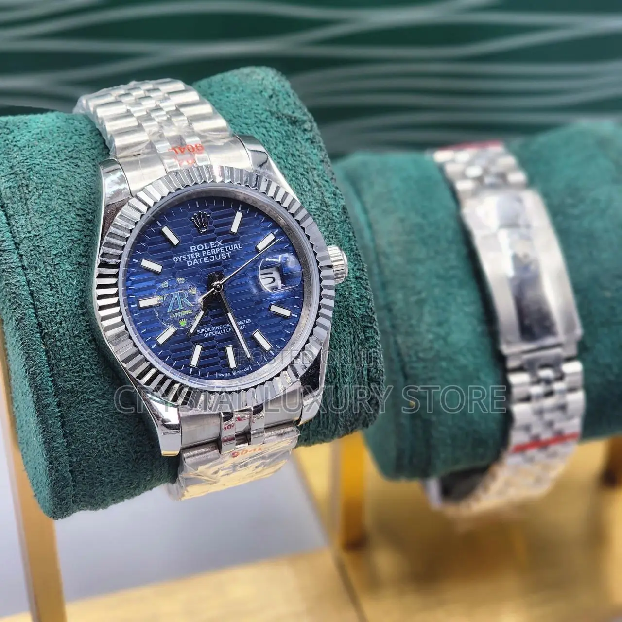 Rolex Quality Luxury Men Chain Strap Water Resistant Wristwatch
